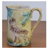 Majolica pitcher - Goat?? - damaged
