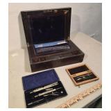 Lap desk, drafting tools