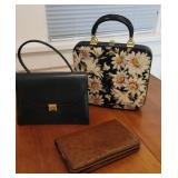3 retro purses - including ostrich but there is a