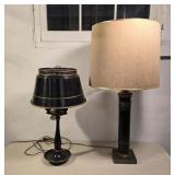 2 table lamps