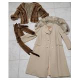 Ladies vintage coat & furs