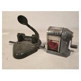 Hole punch, pencil sharpener