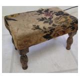 Worn antique foot stool