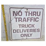 No thru traffic sign