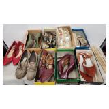 Lot of shoes most in boxes