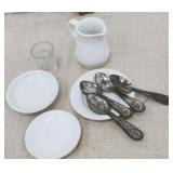 Doll size plates spoons etc
