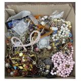 Box costume jewelry - mostly necklaces