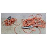 Extension cords, drop light