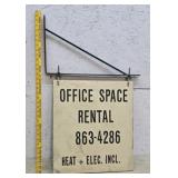 Office space sign with bracket