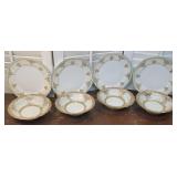 4 Austria plates and 4 Nippon small bowls (1
