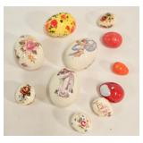 Pretty Porcelain Eggs-assorted sizes. Some marked