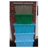 Fold-Top Bins-5 total. 3 are 16x12x27 and 2 are