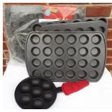 Kitchen muffin/baking pans and new cast iron