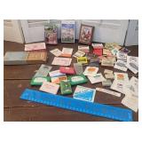 Advertising samples - soap, matches, playing