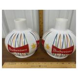 Beautiful set Budweiser bar lamp shades.  Notice