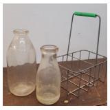 2 milk bottles (dairyman