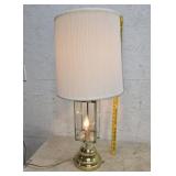 Brass and glass table lamp $ donated to candor