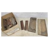 Walnut and cherry boards, 2 marble display boards