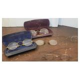 Vintage eyeglasses including gold filled