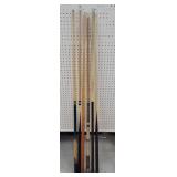 6 Cue Sticks - Need Tip Work