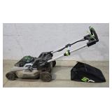 Ego 56v cordless push mower with bagger works