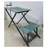 Folding shooting bench