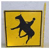 Horse riding sign