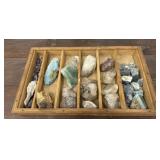 Hanging display with rocks