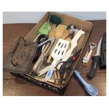 Box utensils - bacon weight, Bass pro knife,