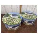 Pair Claire Murray nesting hat boxes