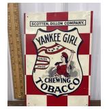 Yankee Girl Chewing Tobacco tin sign