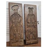 2 carved Springerle King Cookie Boards/Mold /