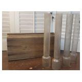 4 Unusual Size Glass Chimneys In Wooden Box Found
