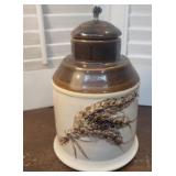 Signed Studio pottery oil lamp - nice