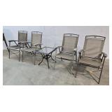 4 Folding Chair, End Table