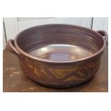 Handled Studio pottery bowl