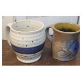 2 Studio pottery coffee mugs