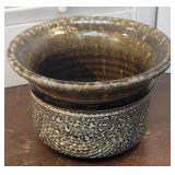 Signed Studio pottery planter / bowl 1972