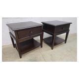Pair 1 drawer end stands 24"20"24"