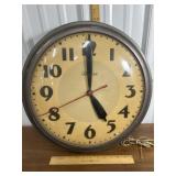 Huge vintage electric clock. With cord. Untested,