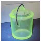 Glow glass Wire lock top jar - patented