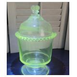 Glow glass - covered candy dish