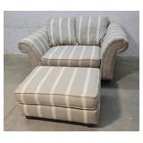 Oversize chair and ottoman 60"w