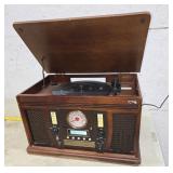 Stereo, CD player, cassette, record player does
