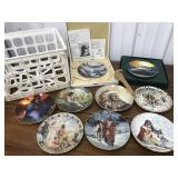 Collectible Native American & Train plates,