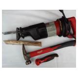 Milwaukee Tool lot-Sawzall, hammer & knife