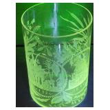 1492-1892 souvenir Glow glass water tumbler -