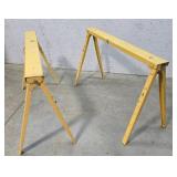 Folding steel saw horses