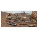 Basket old hardware, clamps, awl, etc...