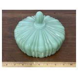 Jadeite dish with lid.